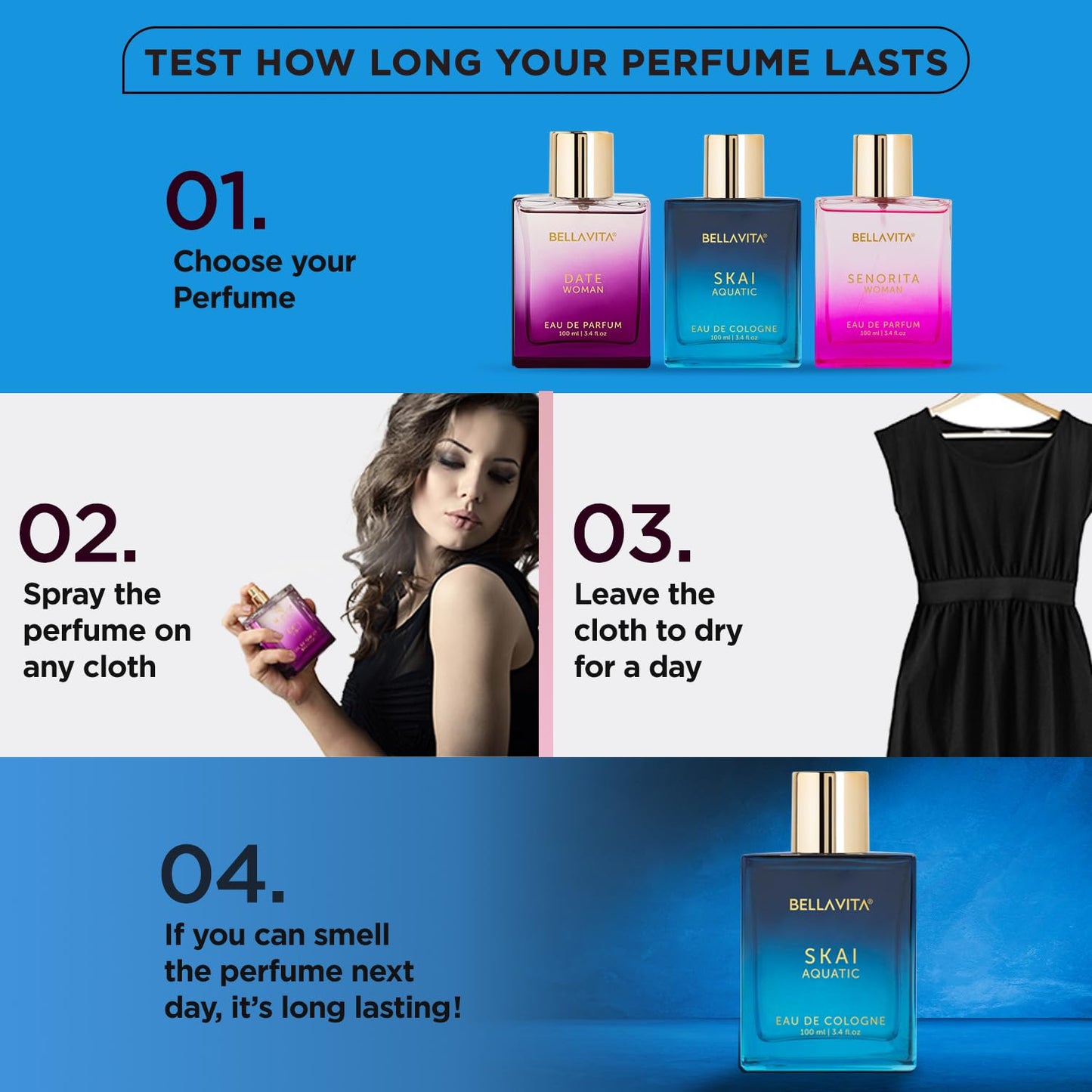 BellaVita Luxury G.O.A.T. & Skai Aquatic Perfume Combo for Men and Women | Long-Lasting, Refreshing & Invigorating | Cruelty-Free & Vegan | Ideal Gift for Sports & Gym Enthusiasts