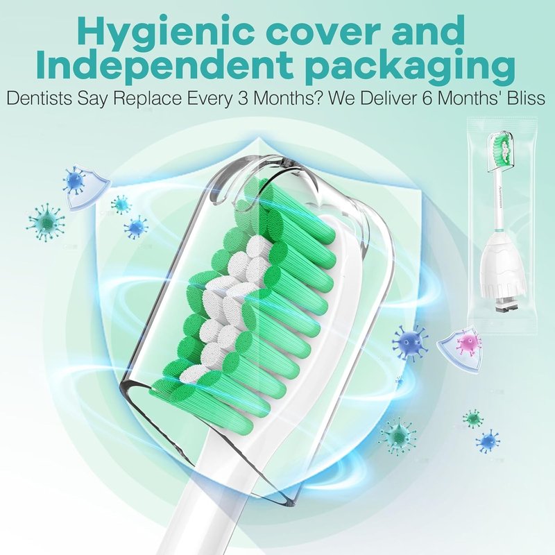 Aoremon Replacement Heads for Philips Sonicare e-Series HX7022/66 -fit Sonicare E Series Essence Xtreme Elite Advance and CleanCare Electric Toothbrush