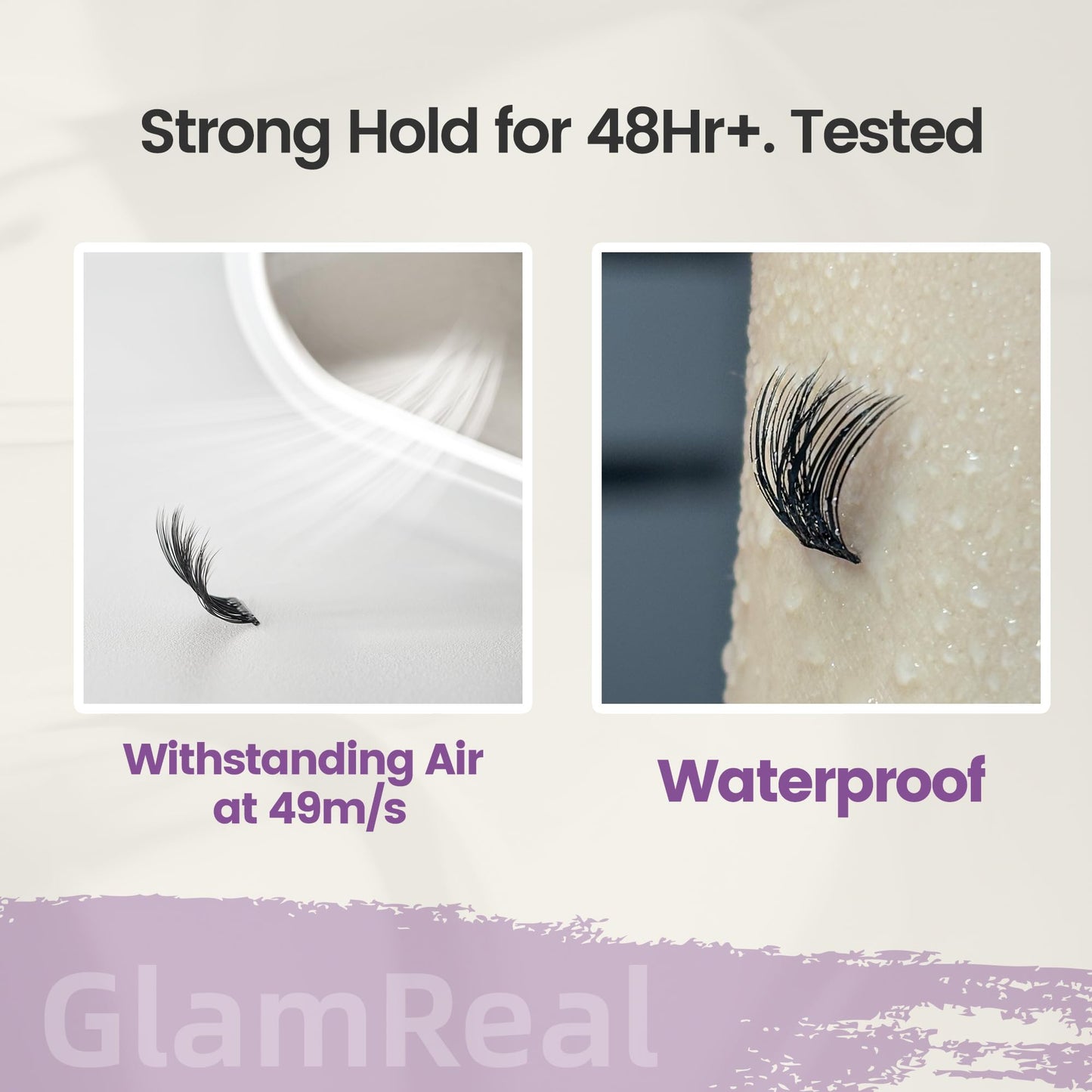 Press-On No Glue Needed Lash Clusters 72Pcs丨Self Adhesive Eyelashes 10-16mm丨Wispy Cateye Look丨Reusable & No Residue丨Beginner Friendly Extension Kit by GlamReal