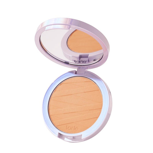 tarte face tape pressed powder – Medium-Coverage Waterproof Powder, Hyaluronic Acid & Peptides to Smooth & Set Makeup, Lightweight, Vegan & Cruelty-Free, full size, 29N light medium neutral