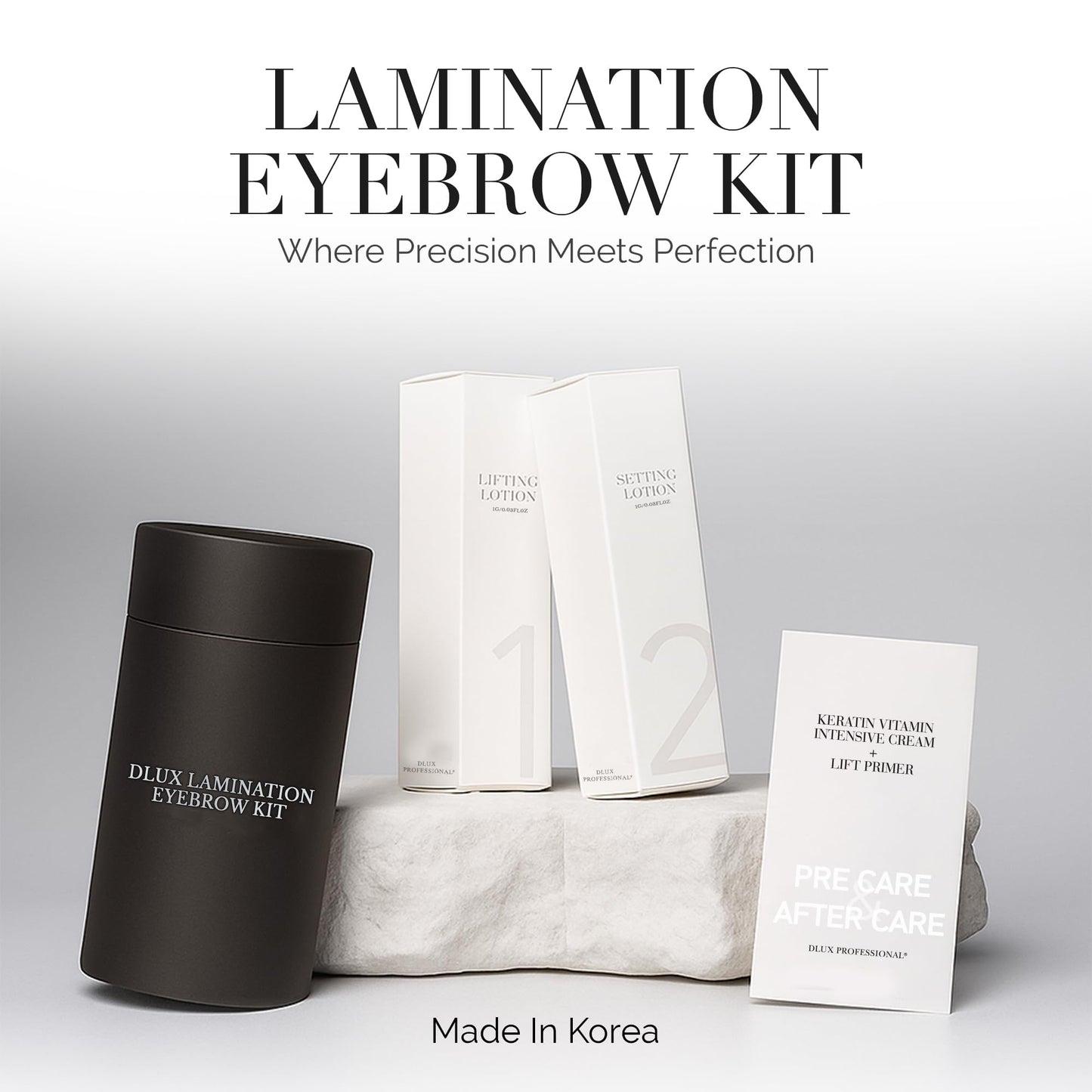DLUX PROFESSIONAL Luxury Keratin Brow Lamination Kit for Eyebrow Lift, Eyebrow Curling, Lift Kit, Lifting,Perm Sensitive Skin Users