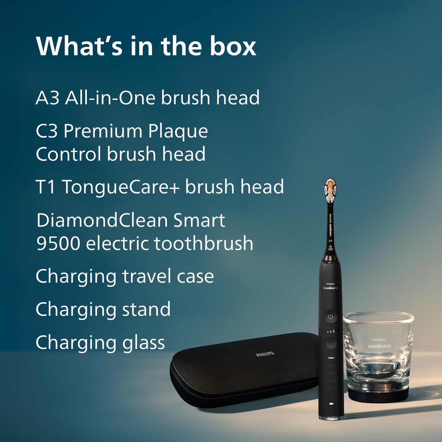 Philips Sonicare 9500 electric rechargable bluetooth diamond clean smart