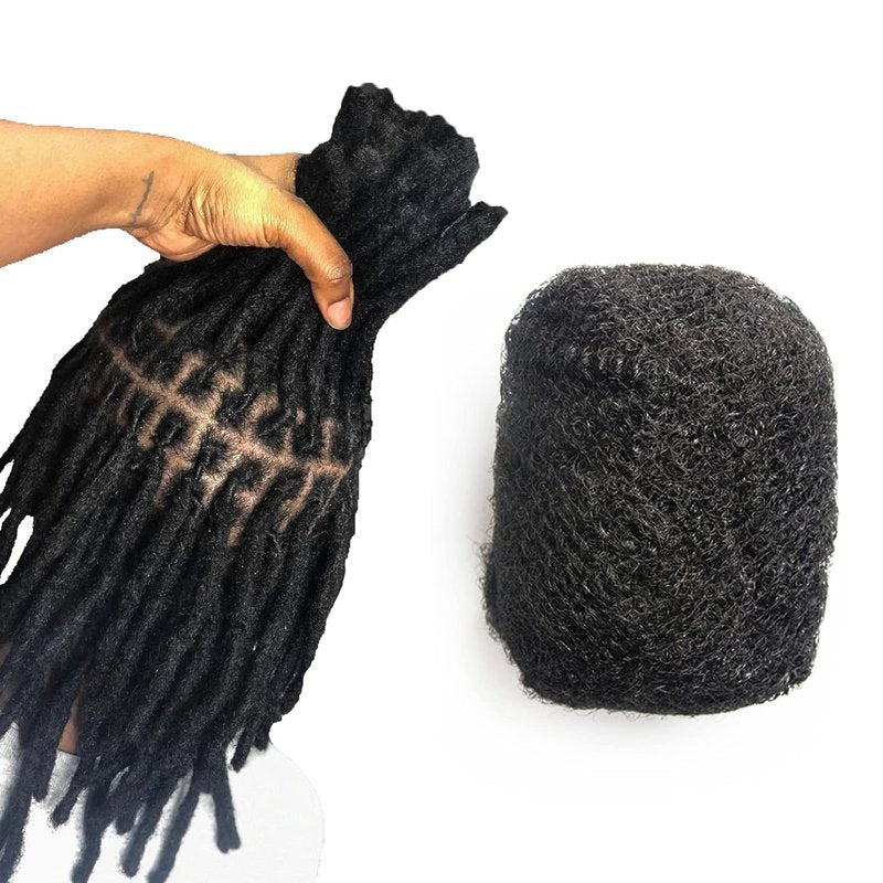100% Human Hair Afro Kinky Bulk - 18 Inch, 50g for Dreadlock Extensions, Braids & Twists | Bleachable & Dyeable