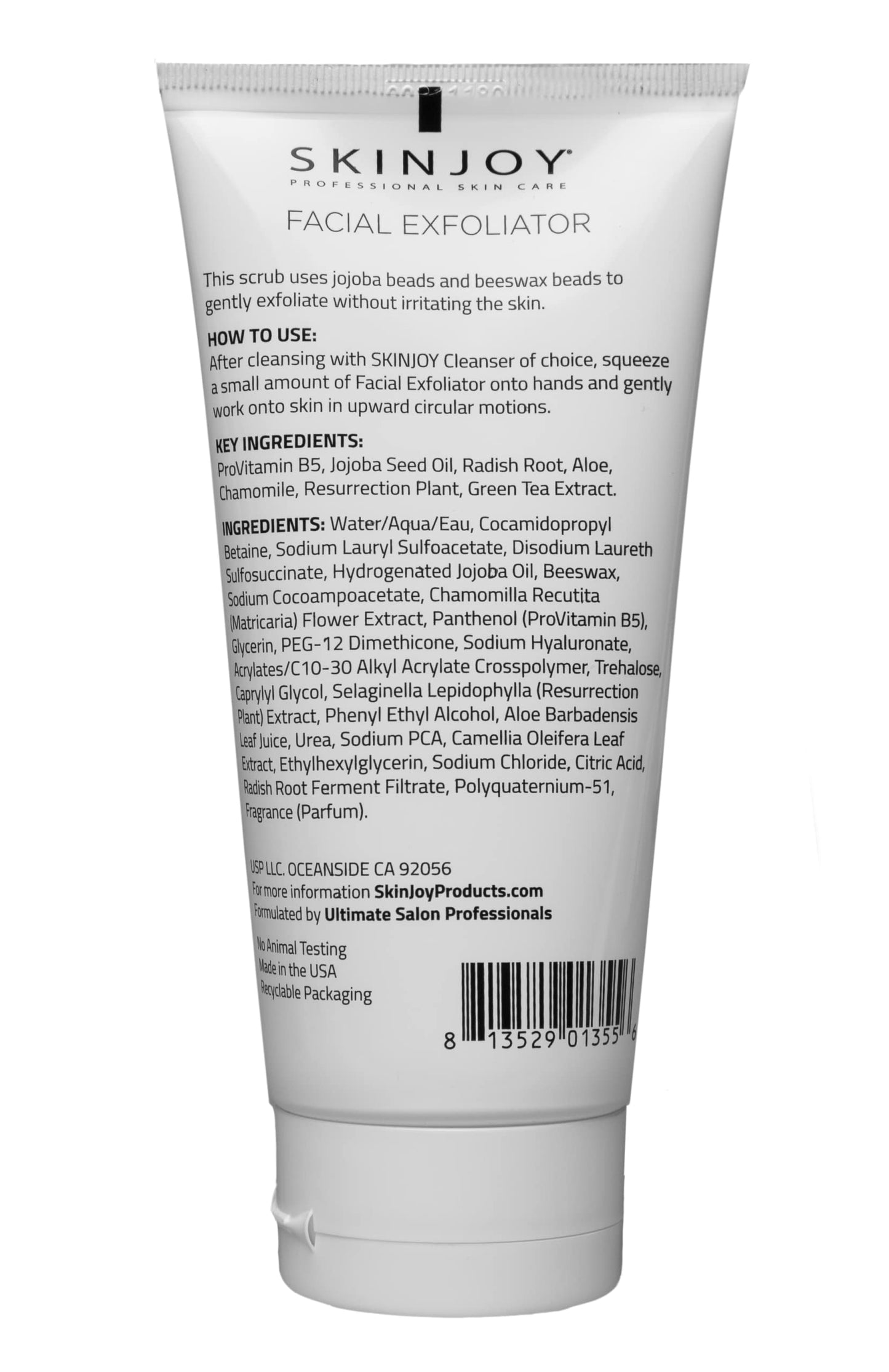 Skinjoy Face Exfoliator, Face Scrub with Jojoba and Beeswax Beads, Facial Skin Care Products, Blackhead Remover, Exfoliate for Face - 6.2 Oz / 175 g