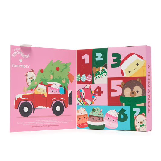 TONYMOLY x Squishmallows Advent Calendar 2025-7-Day Skincare Giftset with Hand Cream, Lip Gloss, Sheet Masks & Cute Holiday Set For Girls