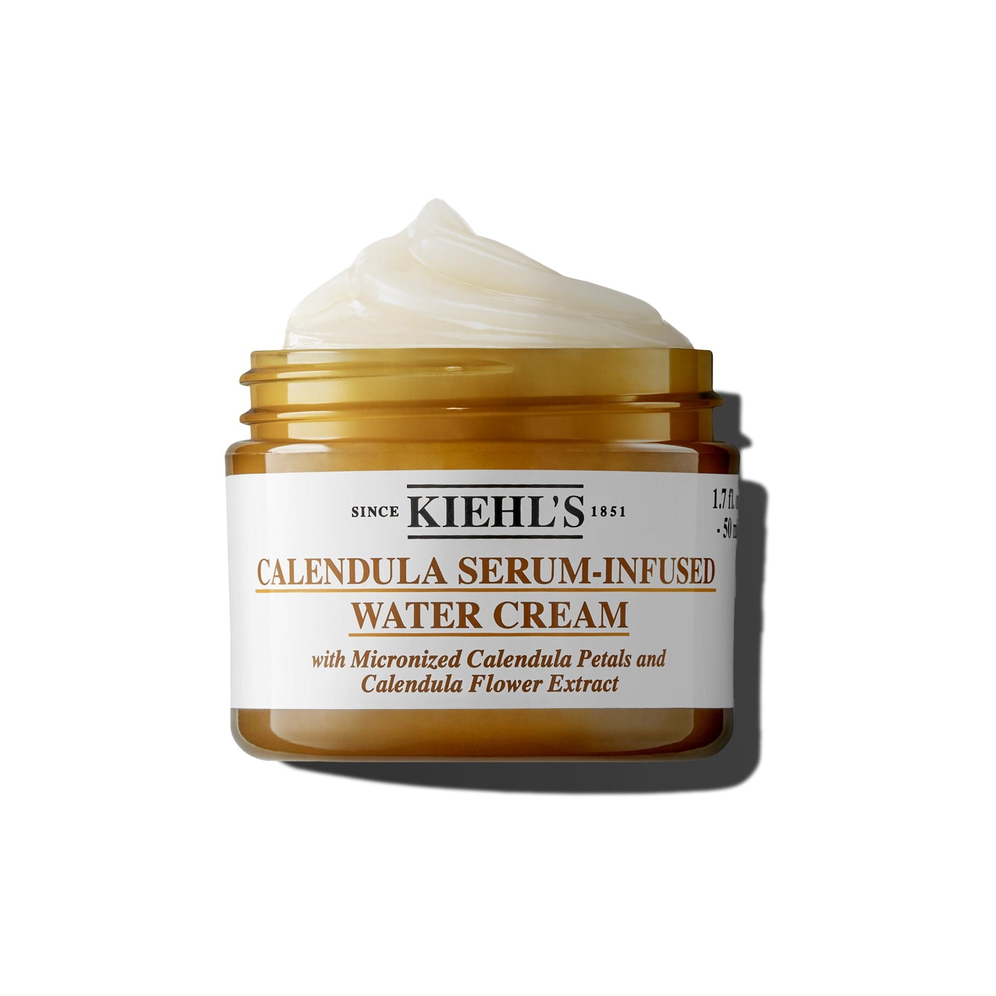 Kiehl's Calendula Serum Infused Water Cream, Soothing Gel Moisturizer for All Skin Types, Visibly Evens Skin Tone & Boosts Radiance in 1 Week, 24HR Hydration, Reduces Redness - 1.7 fl oz