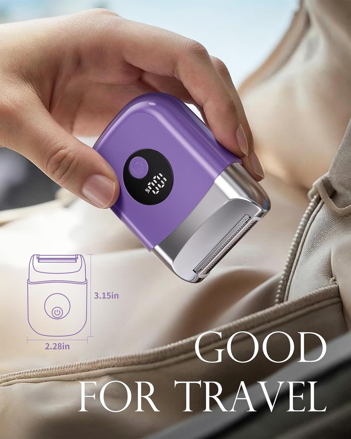 Cordless Electric Razor for Women - Waterproof Rechargeable Shaver with LED Display | Travel-Friendly Wet/Dry Trimmer for Body, Face, Bikini, Arms, Legs
