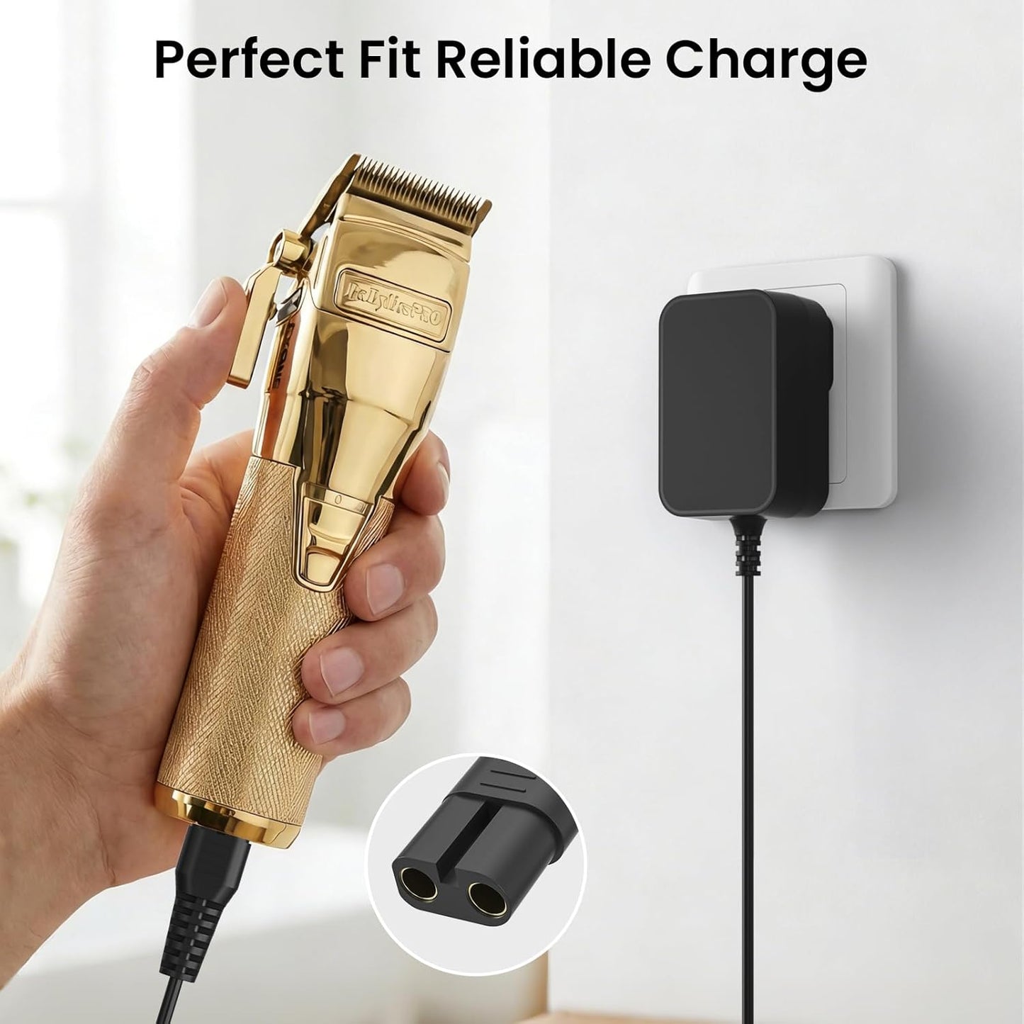 4.5V Charger for BaByliss GOLDFX Hair Clippers - Power Adapter for FX870, FX788, FX787, FX825, FX820, FX726, FXSSM