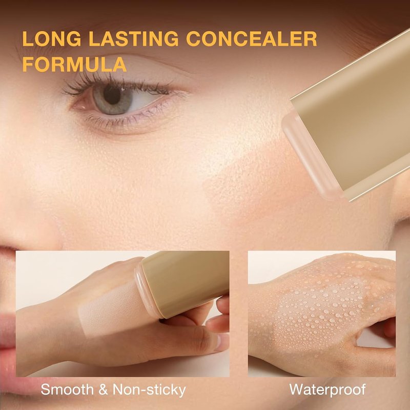 Matte Foundation Stick - Full Coverage Waterproof Makeup | Long-Lasting Moisturizing Formula for Even Skin Tone