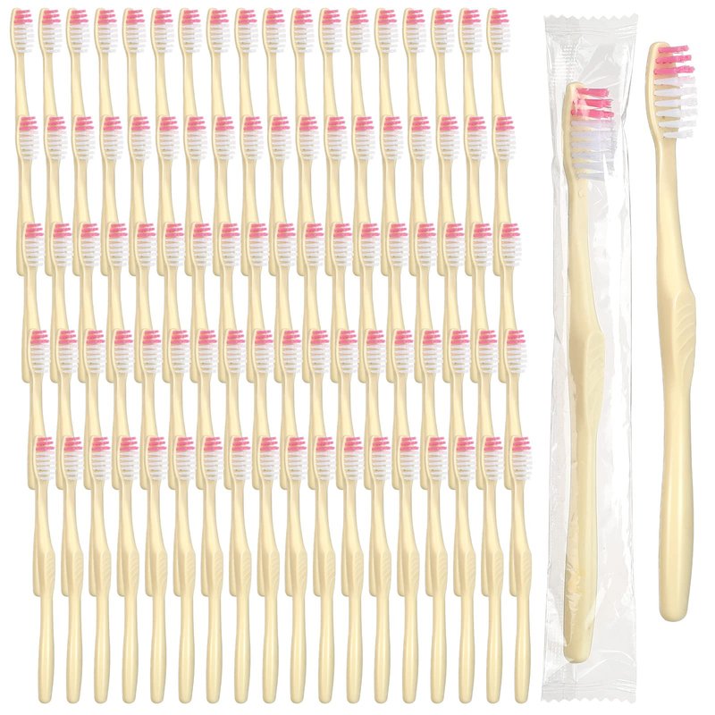 Tanlade 800 Pcs Disposable Toothbrush Bulk Individually Wrapped Manual Soft Bristle Disposable Toothbrushes Bulk Travel Toothbrushes for Adults Kids Homeless Hotel Guest Rooms Camping Office