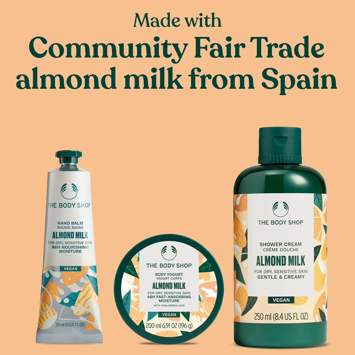 The Body Shop 3 Piece Essentials Gift Set - Shower Gel, Body Yogurt, Hand Cream, Vegan