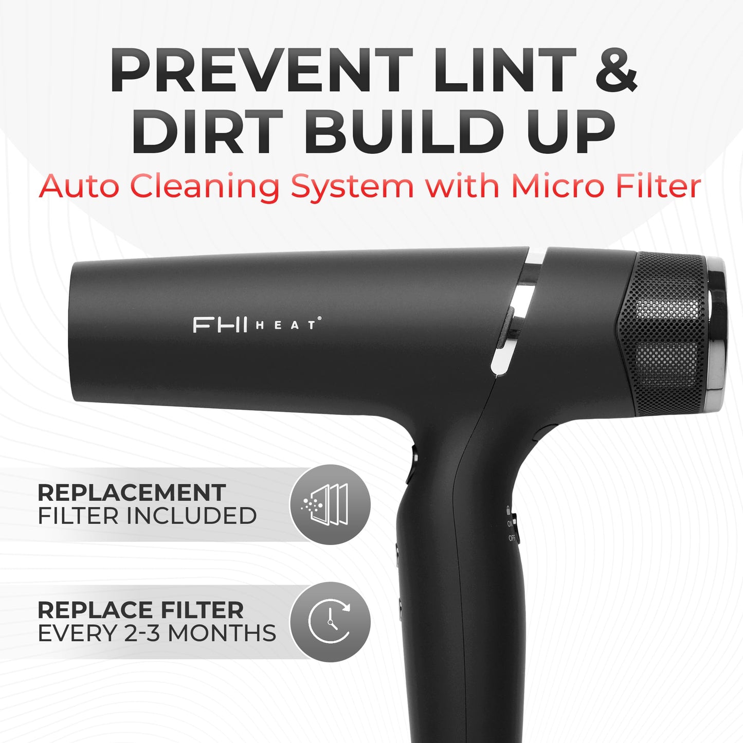 FHI Heat Innovator Pro Power Speed Professional Hair Dryer with Diffuser - Advanced Ionic Technology, Quick-Dry Blow Dryer, Cool Shot Button, Quiet Operation, Lightweight, for All Hair Types