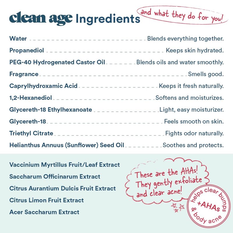 Clean Age - Aluminum Free Deodorant & Body Spray for Whole Body - 3 Pack 4oz ea - Coastal Vibes (Cedar, Oasis and Waves) - Clean Deodorant and Body Spray for Teen Boys and Girls