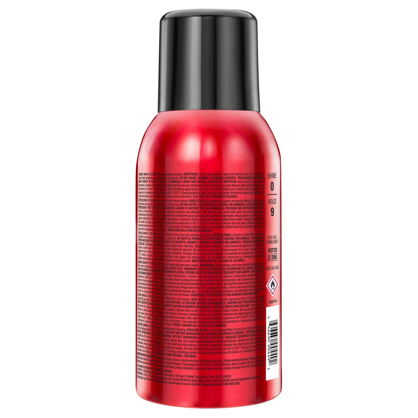 SexyHair Big What A Tease Backcomb in a Bottle Firm Volumizing Hairspray| Up to 72 Hour Humidity Resistance | All Hair Types, 4.2 Fl Oz (Pack of 1)