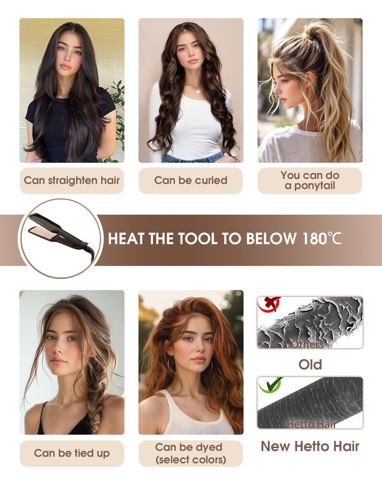 Hetto Weft Hair Extensions Human Hair Ash Blonde Highlight 14 In 80g Office