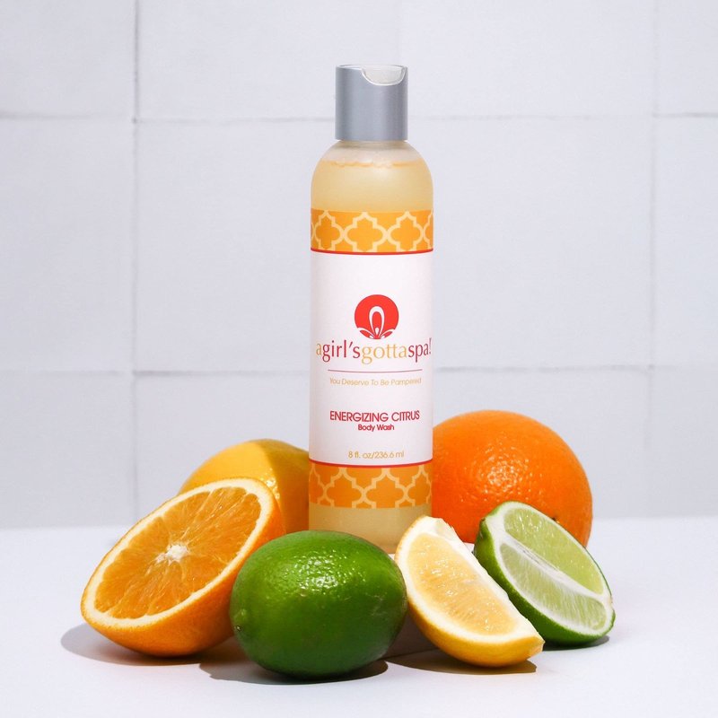 A Girl's Gotta Spa! Sulfate-Free Natural Body Wash Citrus Essential Oils 100% Vegan Cruelty-Free Moisturizing Shower Gel