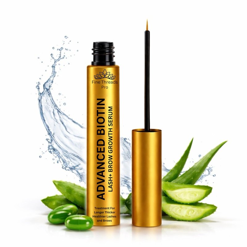 Advanced BIOTIN Eyelash Growth Serum for Longer, Fuller, Thicker Lashes & Eyebrows, Lash Serum for Eyelash Growth- Fast Results 2-4 weeks