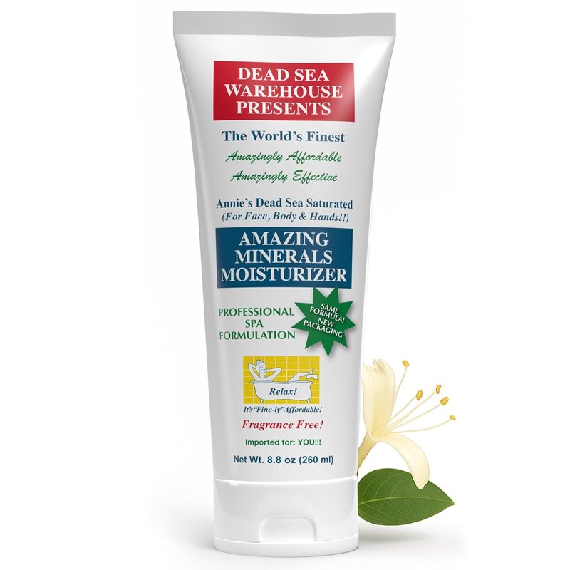 Dead Sea Minerals Moisturizer - Hydrating Body Lotion for Extremely Dry Skin | Fragrance-Free for Face, Body & Hands