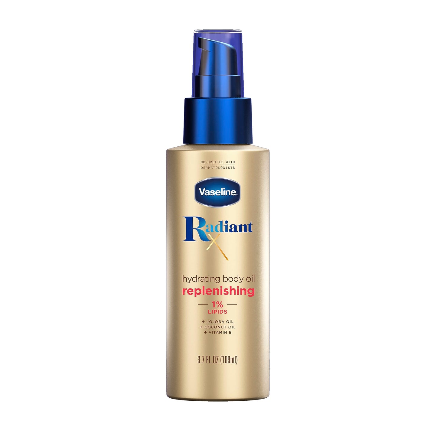 Vaseline Radiant X Deep Nourishment Body Cream 100% Pure Shea Butter, Coconut Oil, Vitamin C, & Peptides 10 oz & Radiant X Replenishing and Hydrating Body Oil with 1% Lipids, Jojoba Oil, Coconut Oil