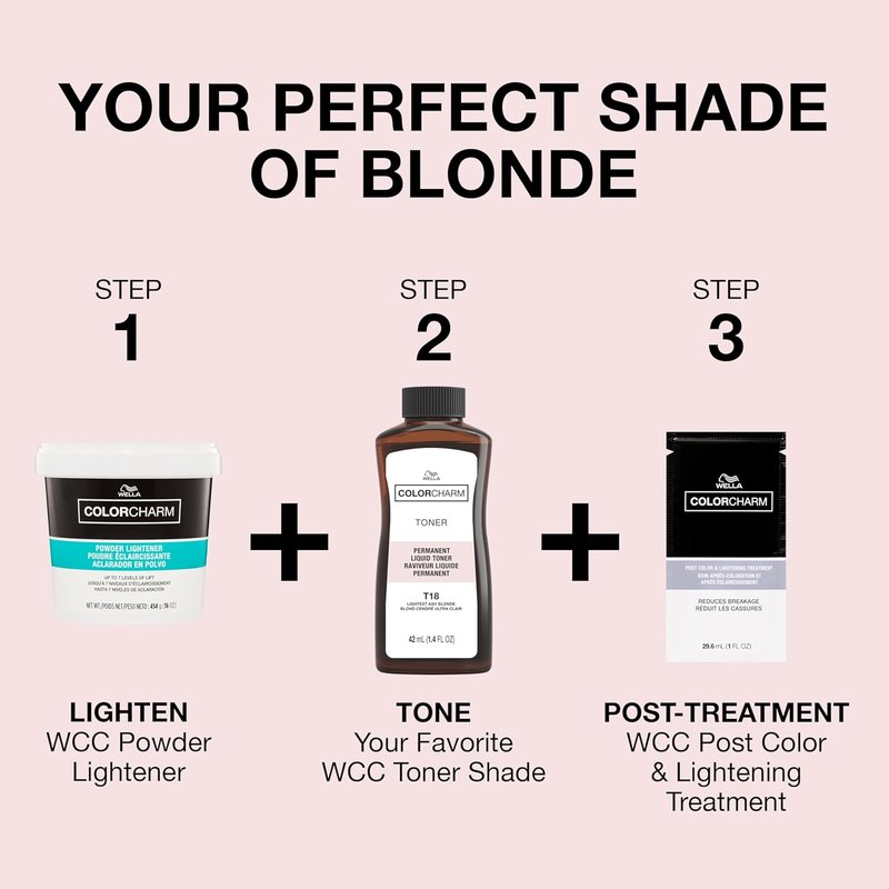 COLORCHARM Permanent Liquid Hair Toners - Neutralize Brass for Healthy Blonde Tones | Vegan & Paraben-Free