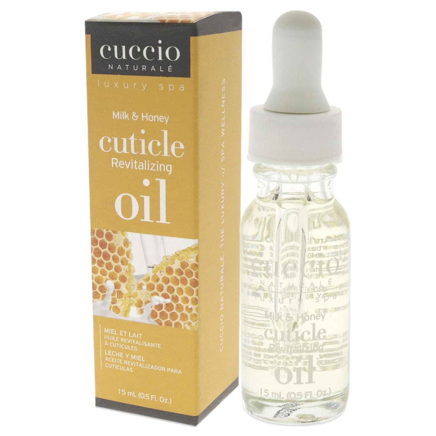 Cuccio Naturale Revitalizing Hydrating Cuticle Oil - Repair Damaged Skin & Nails - Vanilla Bean & Sugar - 2.5 Oz (Pack of 2)