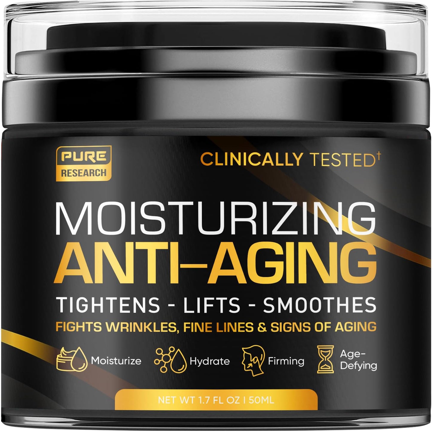 Men's Face Cream Moisturizer - Anti-Aging Collagen, Retinol & Hyaluronic Acid | 1.7 oz Day & Night Skin Care