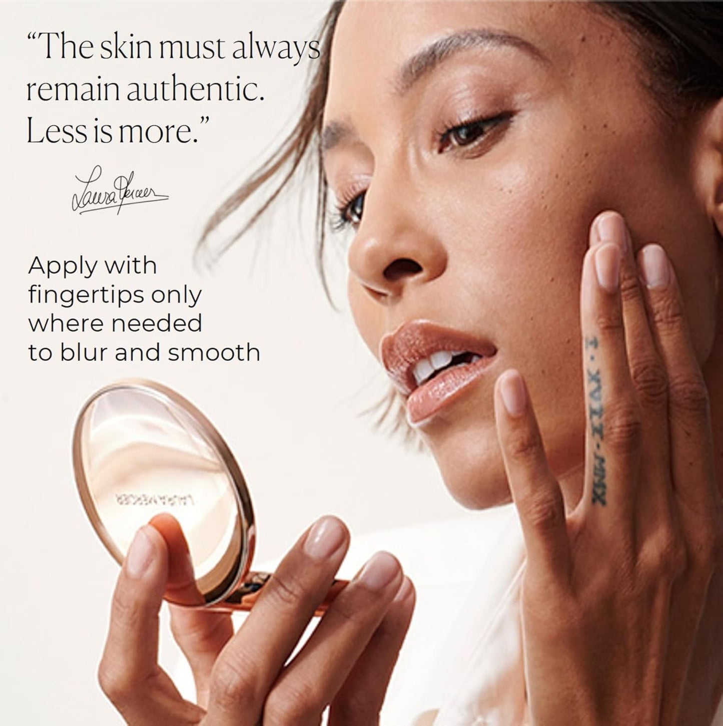 Laura Mercier Tinted Blur Balm - Balm-to-Powder Skin Tint for Natural Matte Finish | 12HR Wear, Sheer Coverage