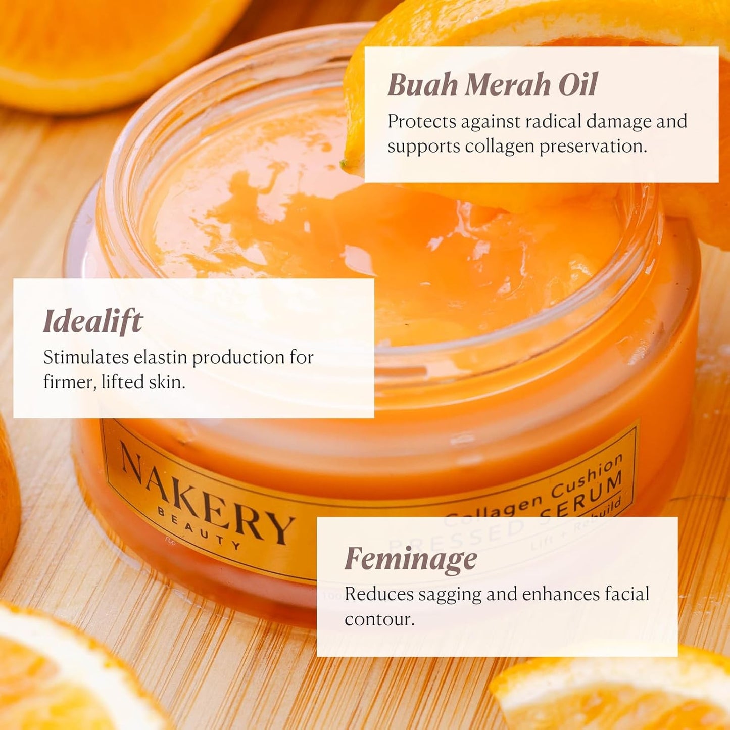 Collagen Cushion Pressed Serum - Anti-Aging Hydrating Face Cream with Retinol & Peptides | Skin Tightening for Wrinkles & Stretch Marks