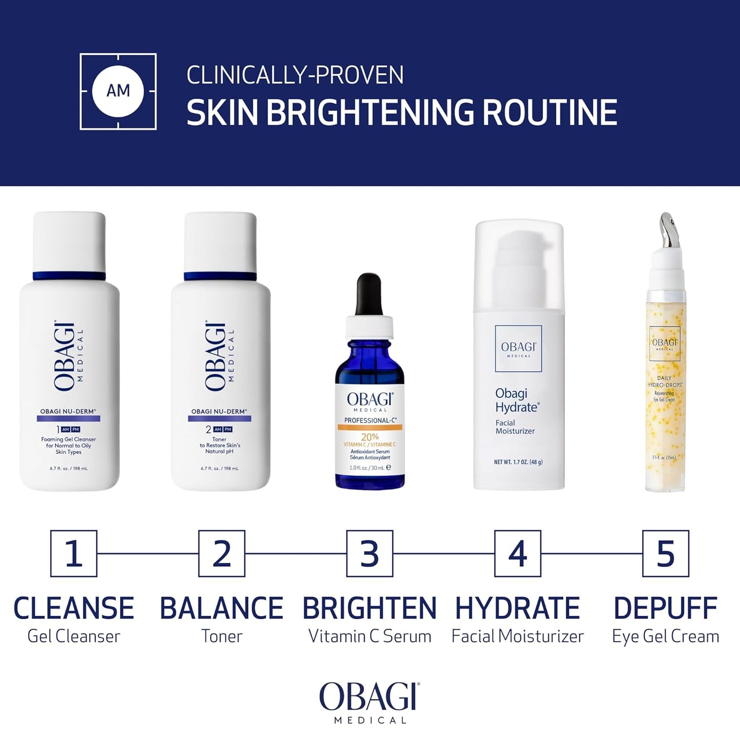Obagi Medical Vitamin C Serum - Brightening Anti-Aging Formula for Sensitive Skin | 1 oz