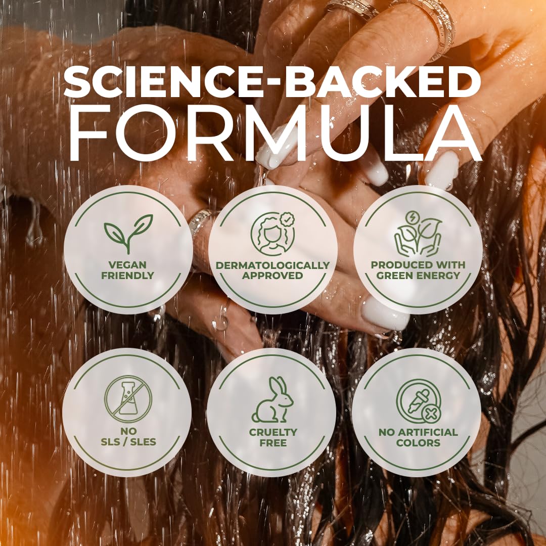 Bellahair Organic Sulfate-Free Tea Tree Shampoo for Curly, Thinning, Color-Treated & Dry Hair – Hair Growth, Frizz Control, Hydration & Volume – Natural Moisturizing Shampoo for Men & Women