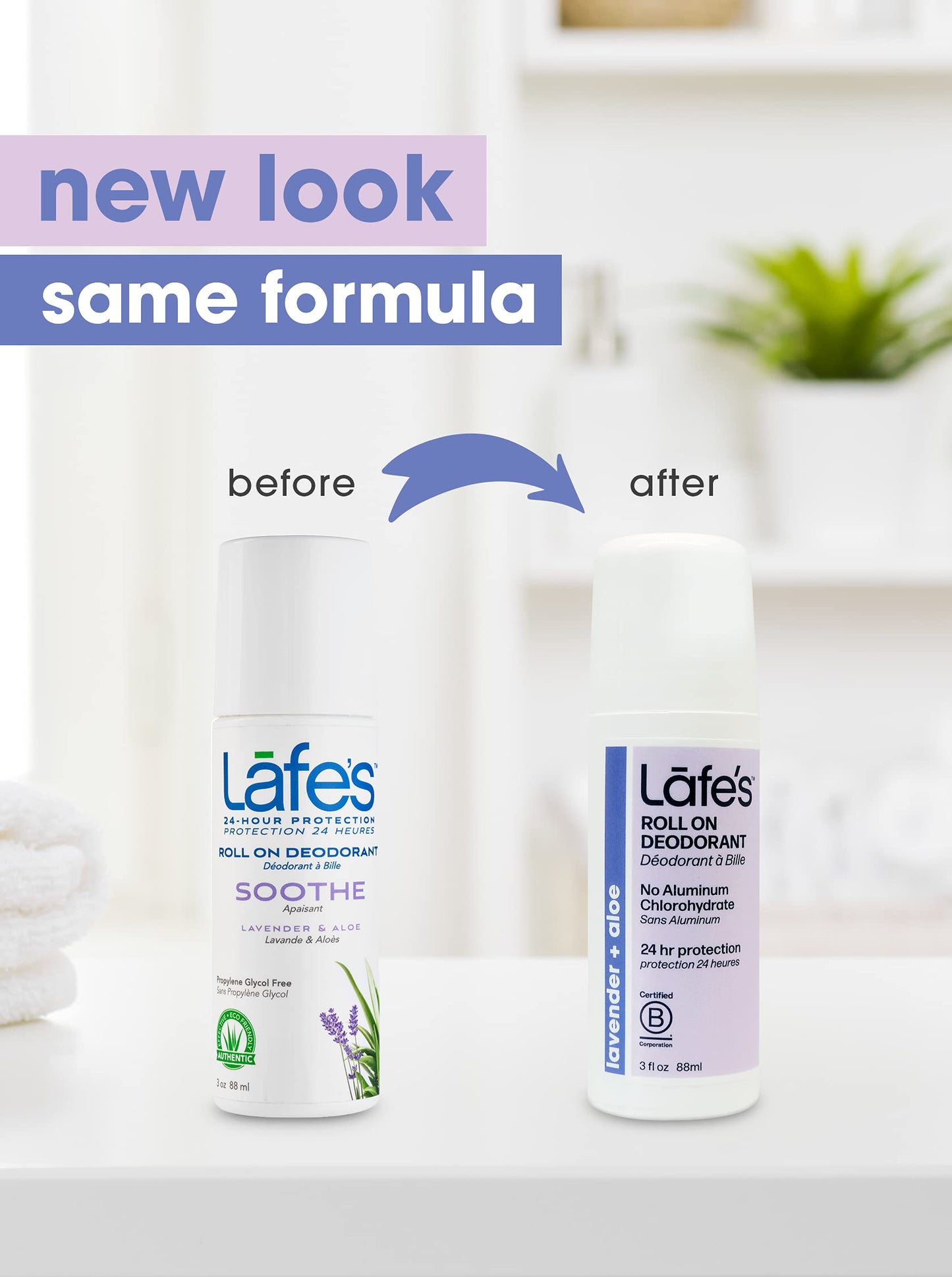 Lafe's Natural Deodorant | 3oz Roll-On Aluminum Free Natural Deodorant Variety | Cedar & Lime - Lavender & Aloe - Rose & Coriander | 3 Pack