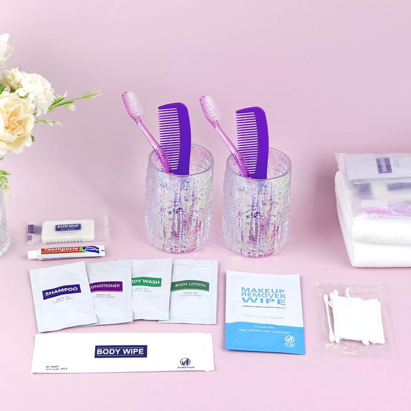 Travel Toiletry Kit - 20 Bulk Personal Hygiene Kits for Home, Hotel, Camping & Travel | Disposable Supplies