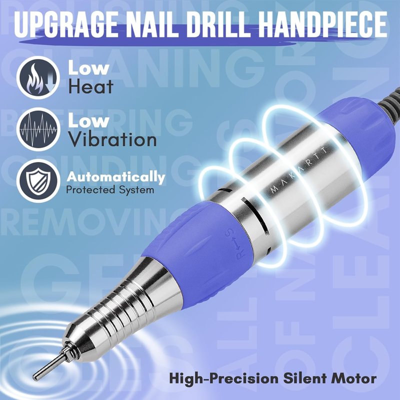 Electric Nail Drill - Professional 30,000 RPM Acrylic Nail File | Manicure Tool for Dip Kit & Poly Nail Gel