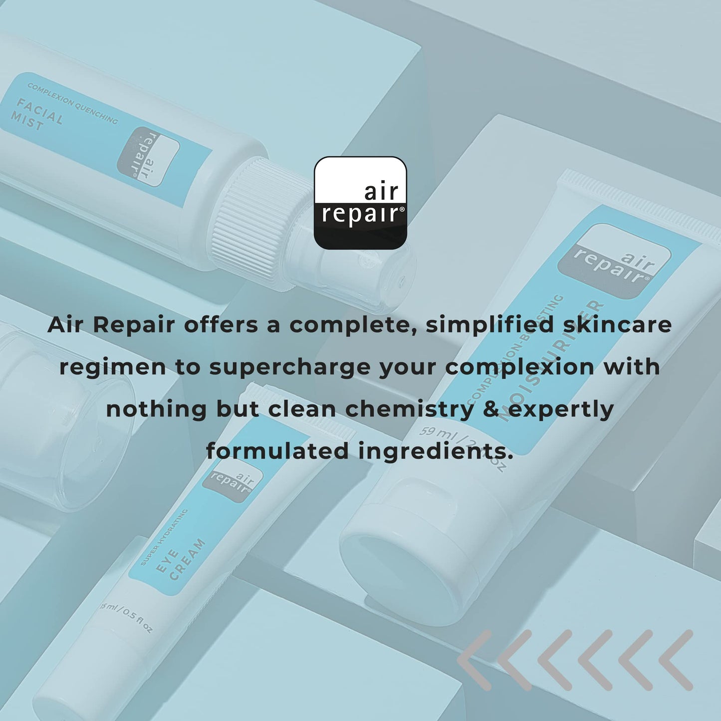Skin Moisturizer & Eye Repair Cream - Air Repair Super Hydrating Eye Cream for Dark Circles, Wrinkles, & Puffy Eyes, & Complexion Boosting Face Moisturizer with Hyaluronic Acid - Vegan Skin Care Set