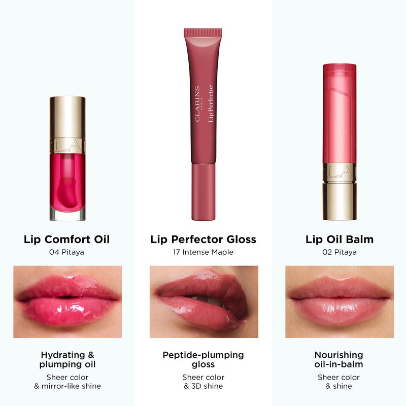 Clarins Natural Lip Perfector | Award-Winning | Sheer Finish Lip Gloss | Instant 3D Shine | Nourishing, Hydrating, Softening and Lip Plumping | Contains Natural Plant Extracts With Skincare Benefits
