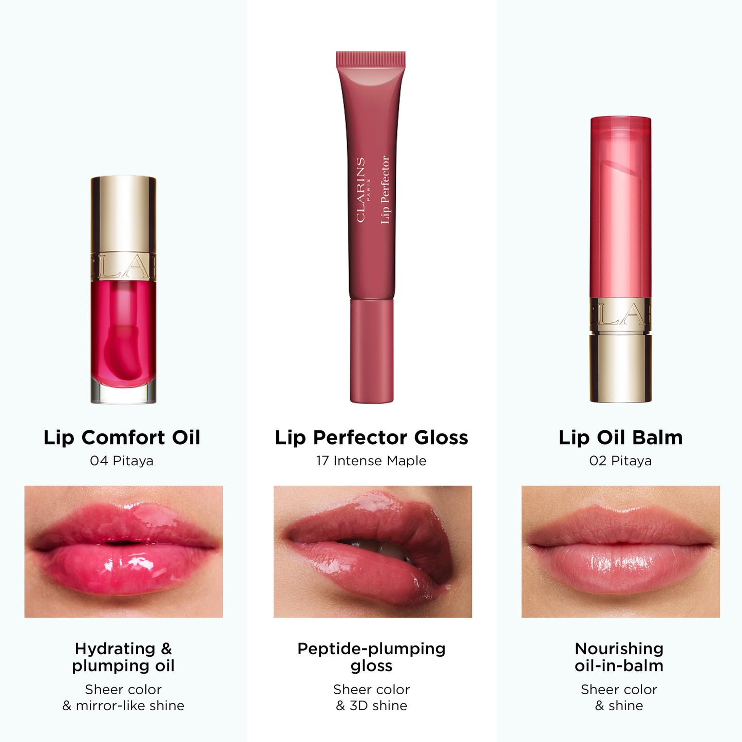 Clarins Natural Lip Perfector | Sheer Finish Lip Gloss | Instant 3D Shine | Nourishing, Hydrating, Softening and Lip Plumping | Contains Natural Plant Extracts With Skincare Benefits | 0.35 Oz
