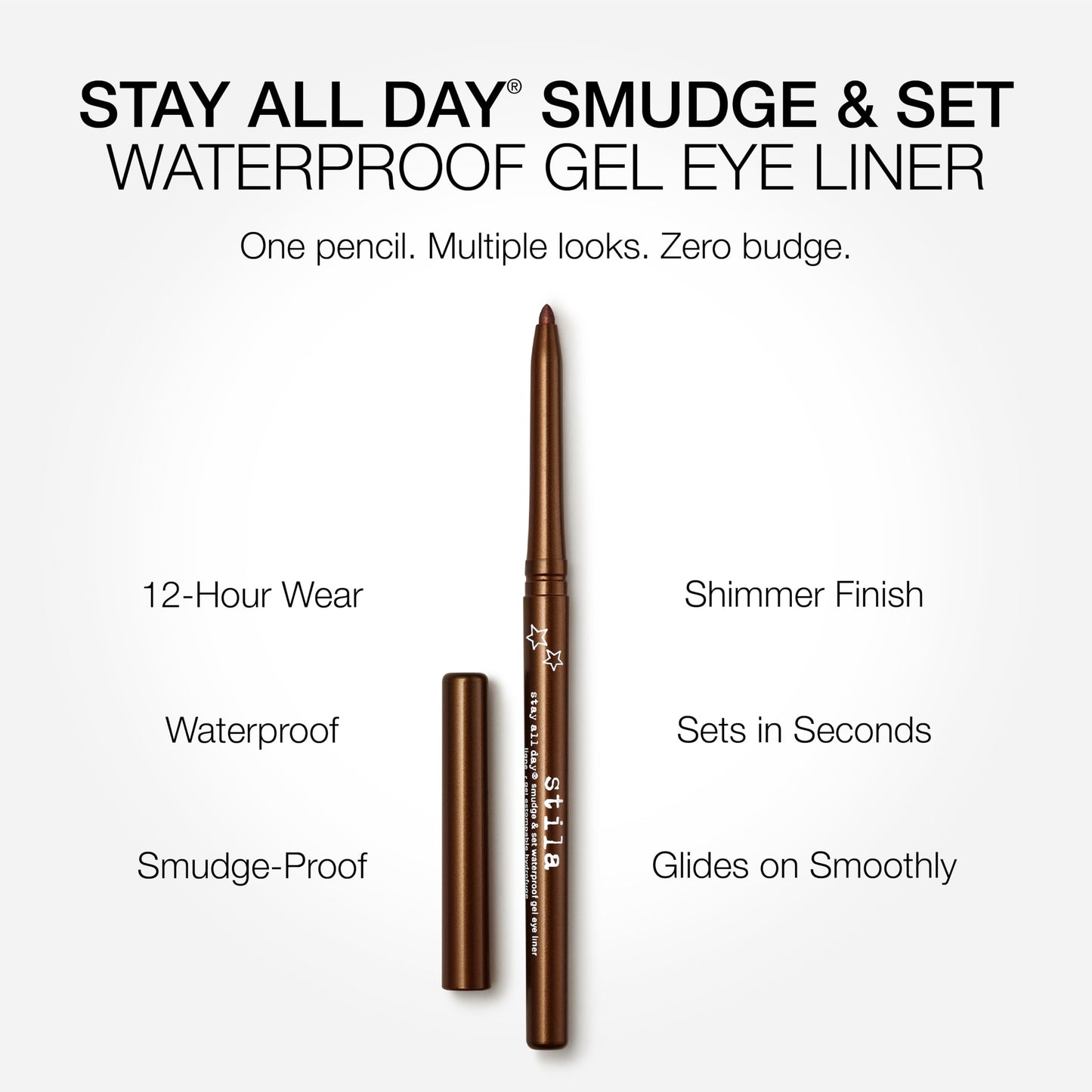 stila Stay All Day® Smudge & Set Waterproof Gel Liner | Long-Wear Gel Eyeliner Pencil for Tightlining, Waterline & Smoky Eye Looks | 12-Hour Wear, No Budge & Fade-Proof