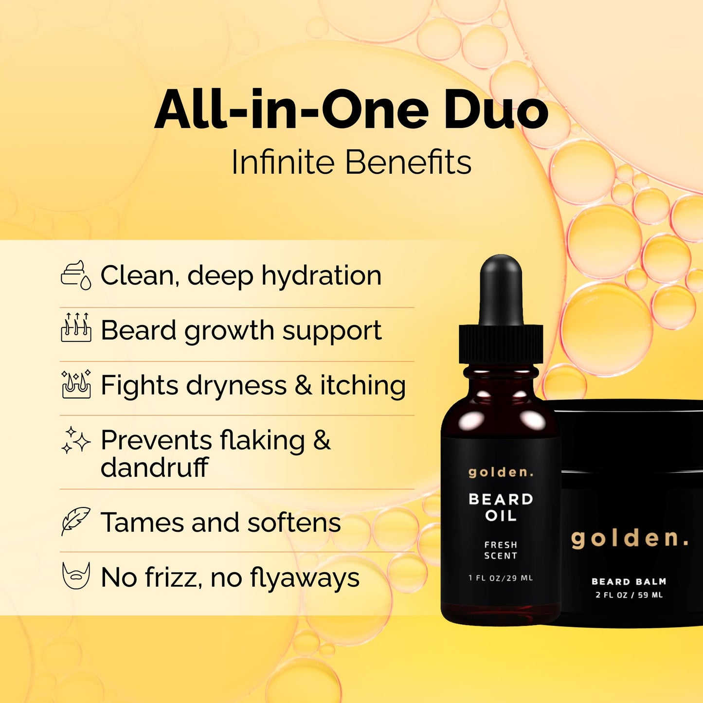 Golden Grooming Beard Travel Kit for Men - TSA Friendly 4-Piece Grooming Set - Natural Beard Growth Oil & Balm Travel Essentials - Shea Butter Softener for Black Men