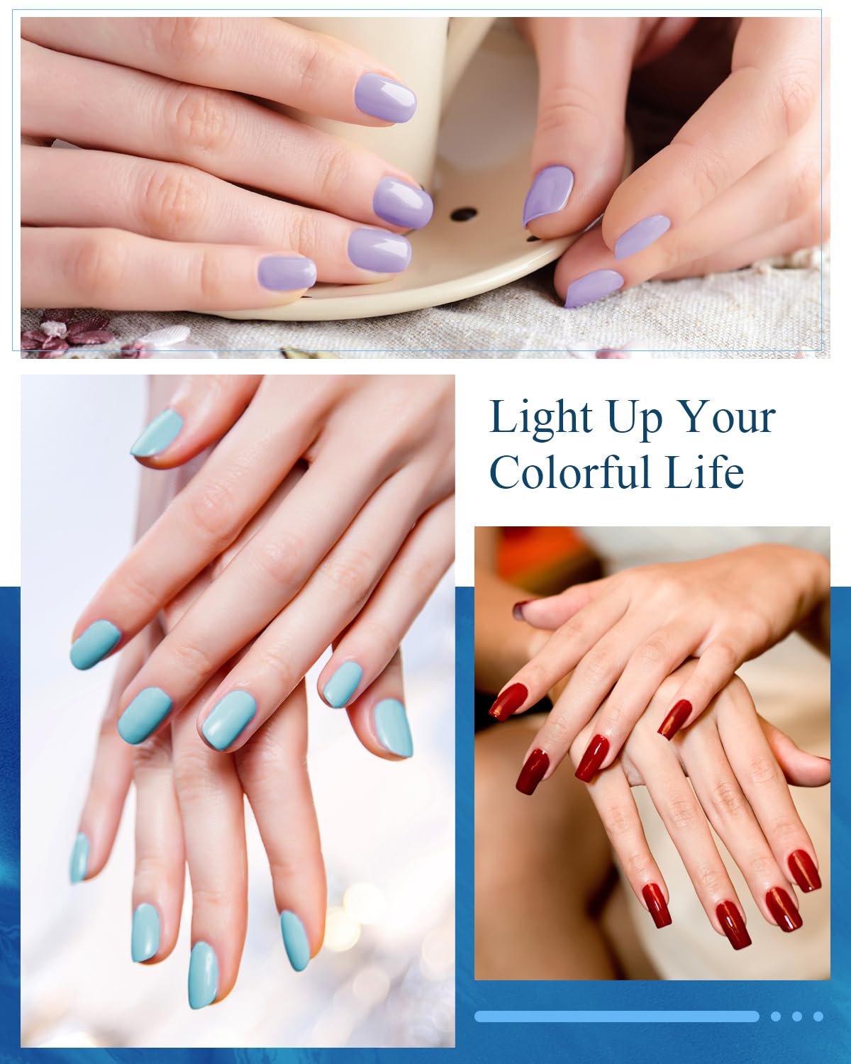 phoenixy Gel Nail Polish, 40 PCS Nail Polish Set 36 Colors UV Gel Nail Polish Set Red Green Glitter with 4 Pcs Base Matte Glossy Top Coat Nail Kit Gift for Women (PCE9007)