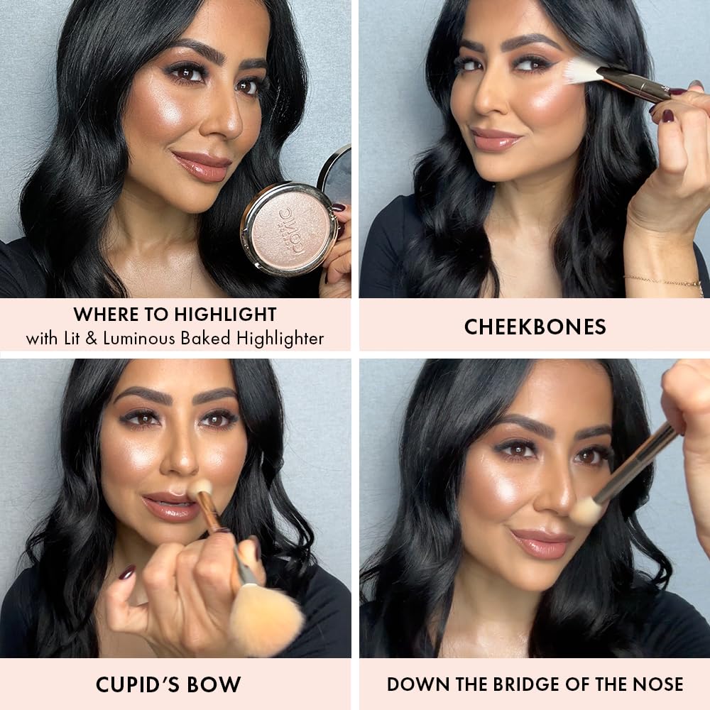 Lit and Luminous Baked Highlighter - Radiant Glow Powder, Vegan & Cruelty-Free | 0.56 oz