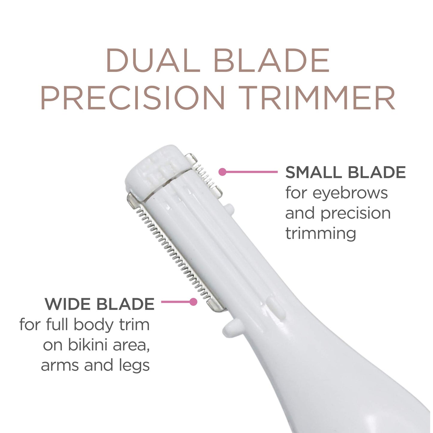 Conair Cordless Ladies Hair Trimmer for Women, Bikini Trimmer and Eyebrow Trimmer