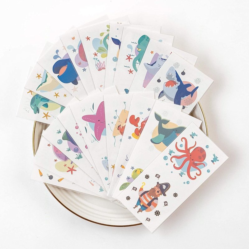 Temporary Fake Tattoos - 72 Individually Wrapped Sheets | Cute Ocean Animals, Dinosaurs, Unicorns & More