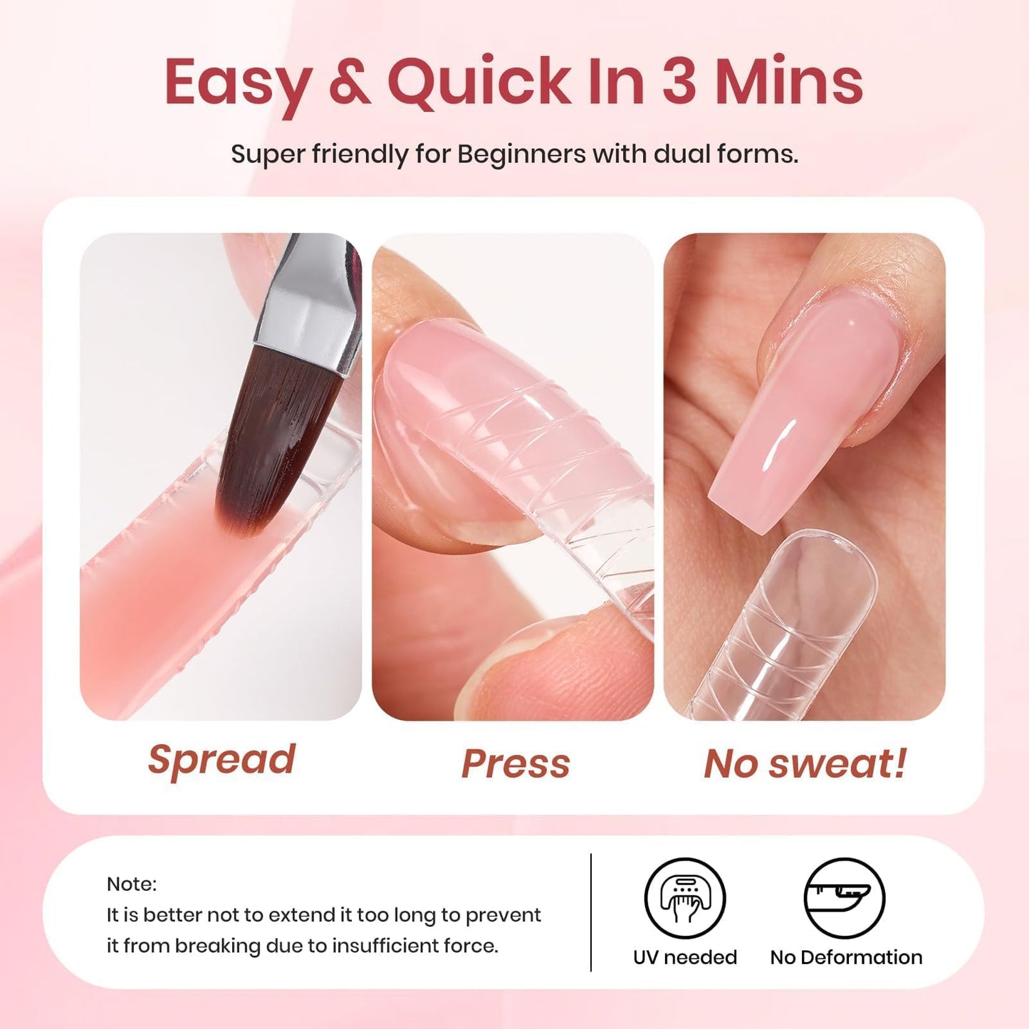 Beetles 22 Colors Poly Extension Gel Nail Kit With U V Lamp Jelly Nude Pink All In One Poly Nail Gel Starter Kit With Base Top Coat Manicure Salon Gift for Women Girls