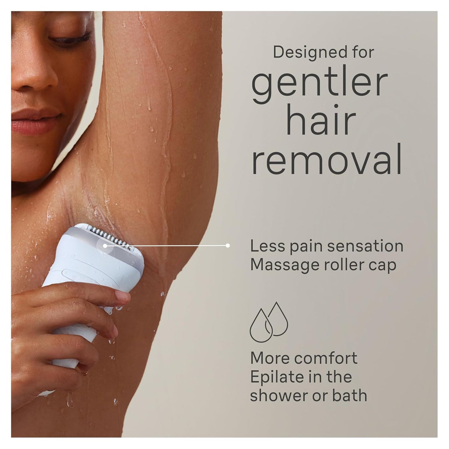 Braun Silk-épil 7 Epilator - Women's Hair Removal Device, Wet & Dry, Wide Head | Silver