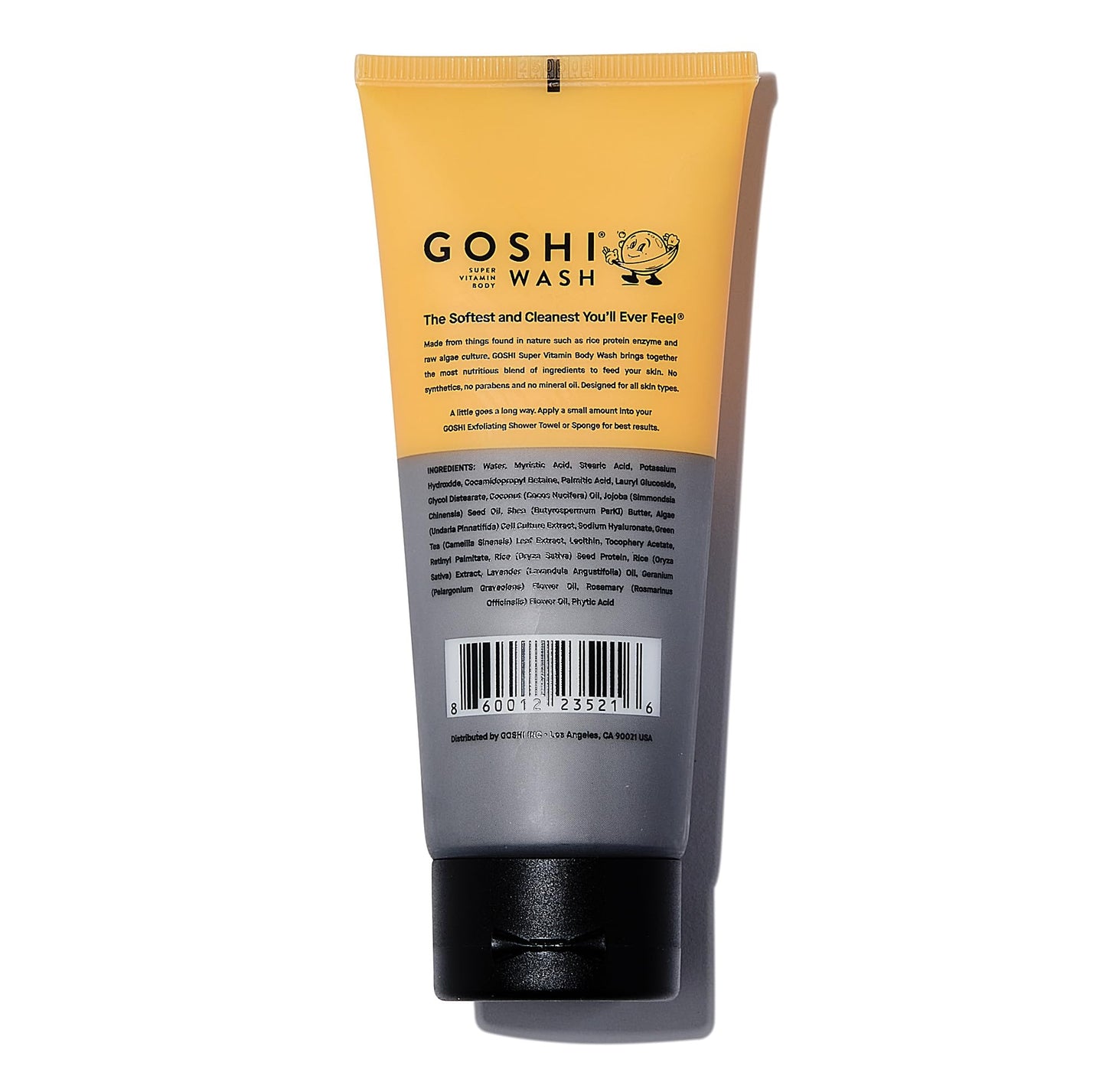 GOSHI Super Vitamin Body Wash - pH-Balanced Exfoliating Body Wash with Jojoba, Shea Butter & Rice Protein - Nutrient-Rich Shower Gel for Dry or Oily Skin - Fresh & Clean Scent - 20 oz
