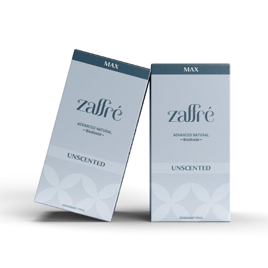 Zaffré BioShield™ Deodorant | Engineered Natural Odor Control | Sensitive Skin Safe | No Aluminum, No Baking Soda | 3.2 oz, Unscented