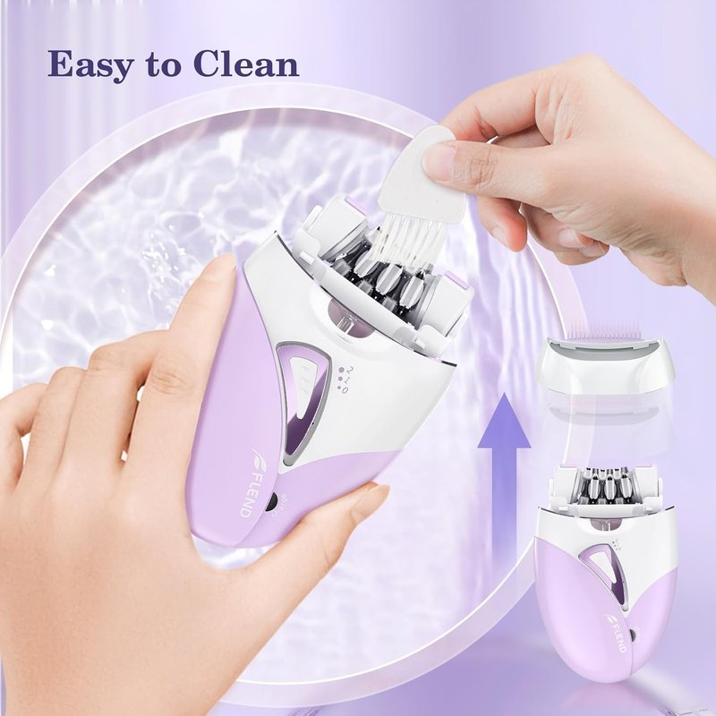 Painless Smooth Glide Epilator - Cordless 2-Speed Hair Removal Device for Women | Facial, Legs, Bikini Area