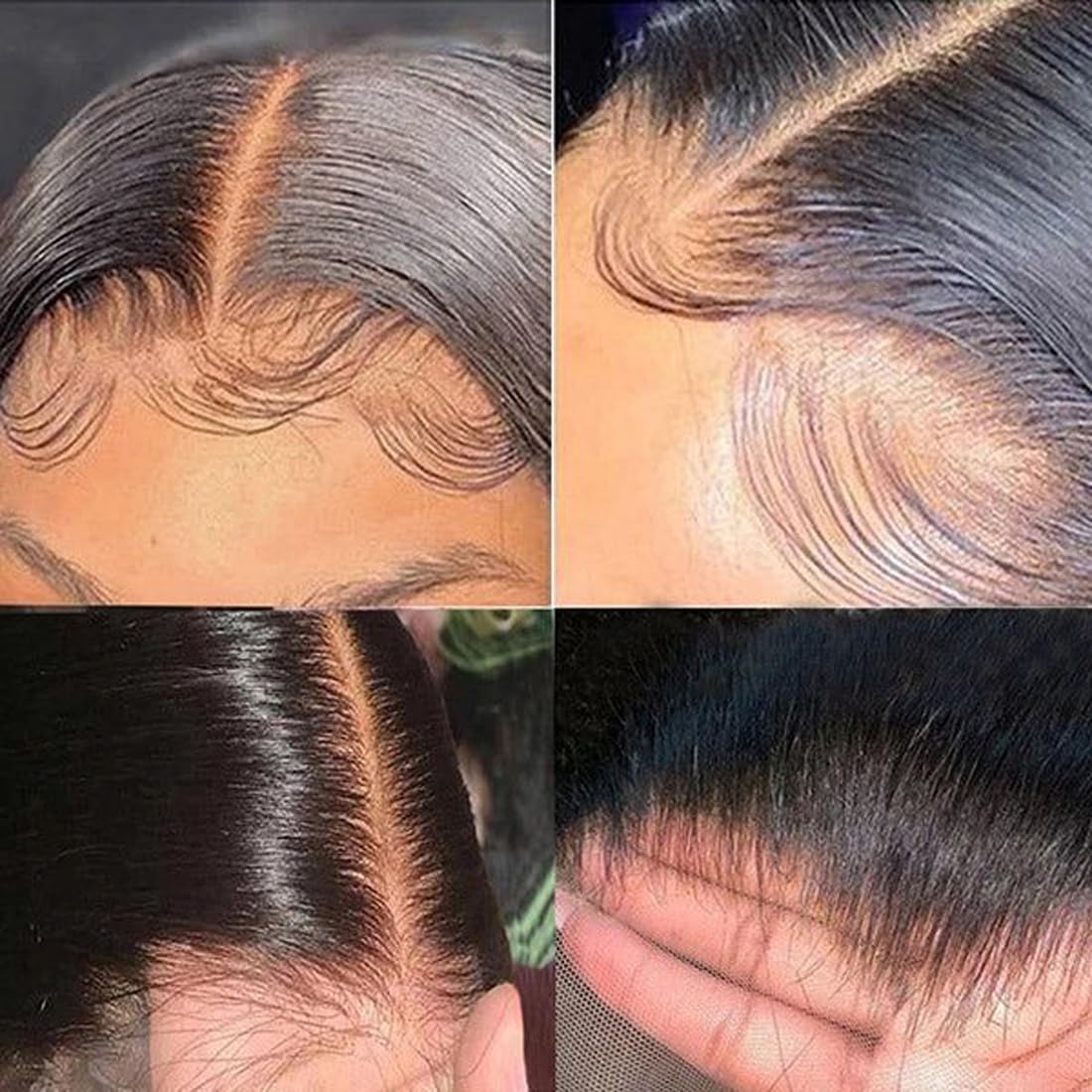 16 Inch 4x4 HD Lace Closure Brazilian Virgin Human Hair Natural Wave Transparent Lace Closure Pre Plucked with Baby Hair Free Part Natural Wave Hair