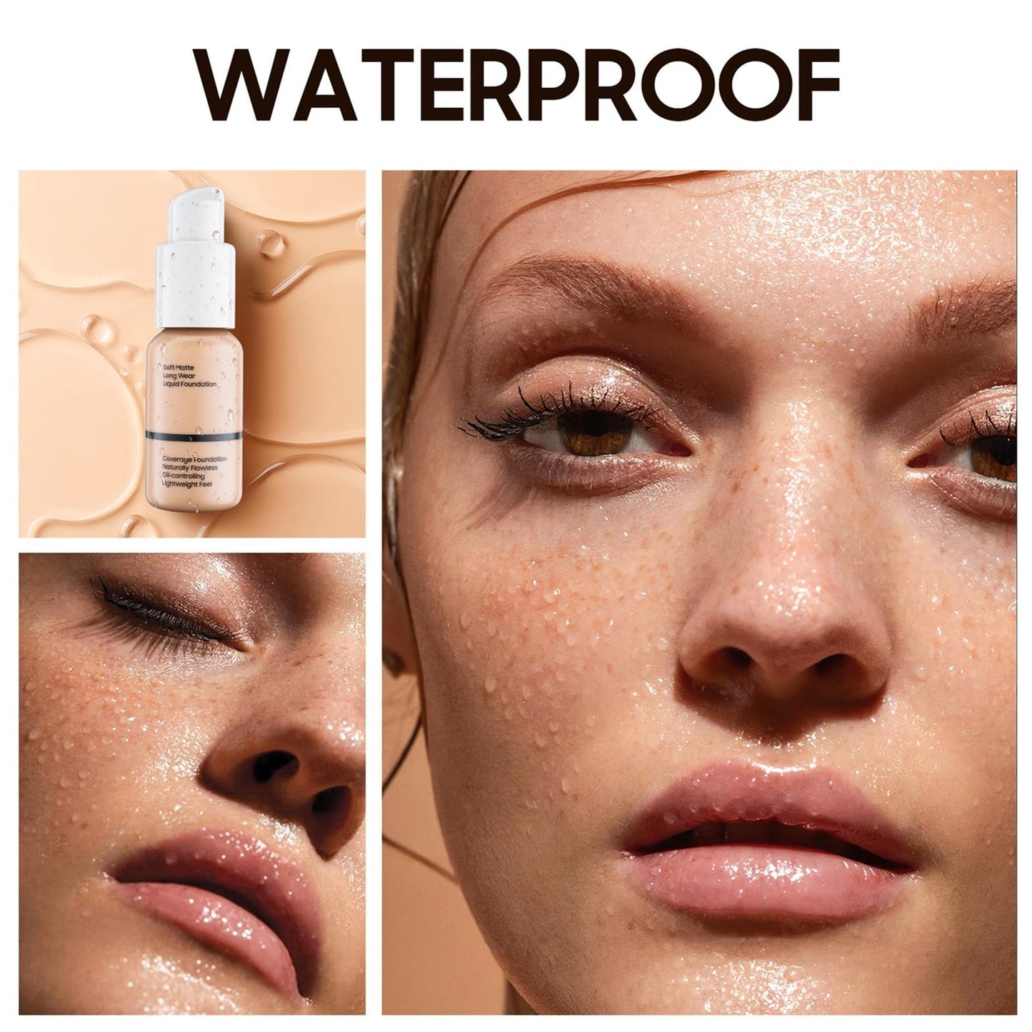 Matte Full Coverage Liquid Foundation - Lightweight & Flawless Oil Control Foundation Makeup, Waterproof and Long-Lasting Skin Foundation Concealer for Dry and Oily Skin, 2 Fl Oz (2 Pack #102 Nude)