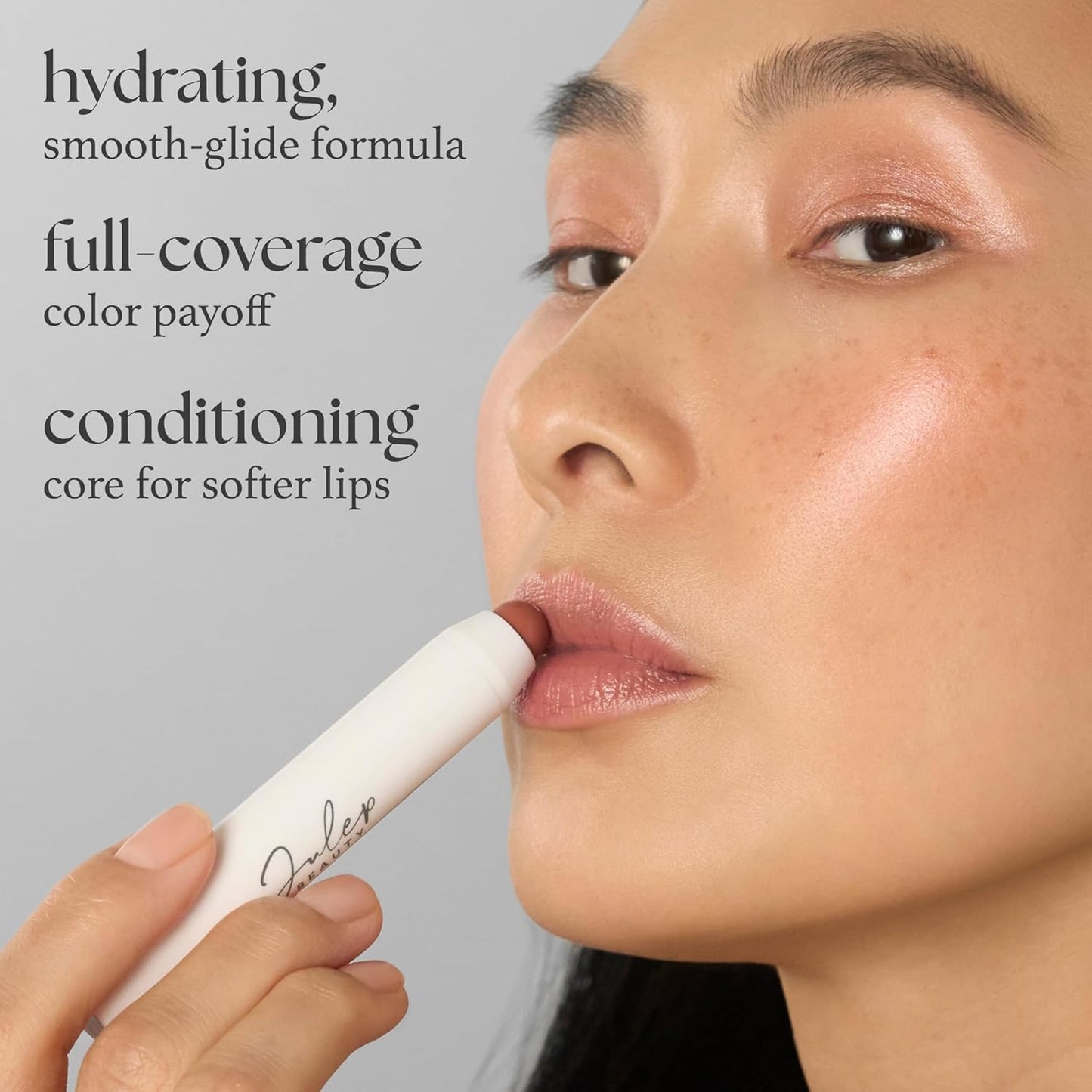 Julep Tinted Lip Balm - Cashmere Nude, Buildable Color, Hydrating Vitamin E & Sunflower Butter | Vegan, Long-Lasting Gloss Finish